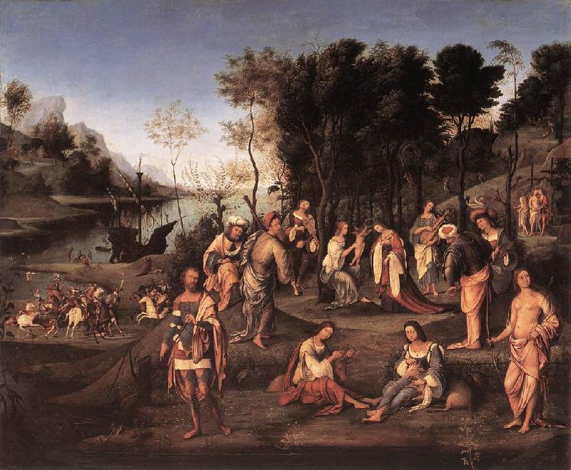 COSTA, Lorenzo Court of Isabella d'EsteCourt of Isabella d Este Germany oil painting art